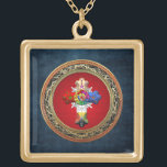[200] Rosy Cross (Rose Croix) on Red & Gold Gold Plated Necklace<br><div class="desc">Introducing “Sacred Symbols 3D” Collection by C.7 Design Studio, showcasing heraldry and insignia of various religions, belief systems, historical brotherhoods and secret societies. Here you will find fully customizable products showcasing a Rosy Cross (Rose Croix). The Rosy Cross (also called Rose Cross and Rose Croix) is a symbol largely associated...</div>