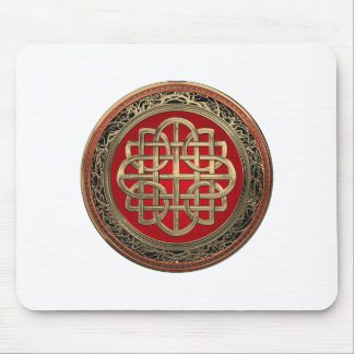 [200] Sacred Celtic Gold Knot Cross Mouse Pad