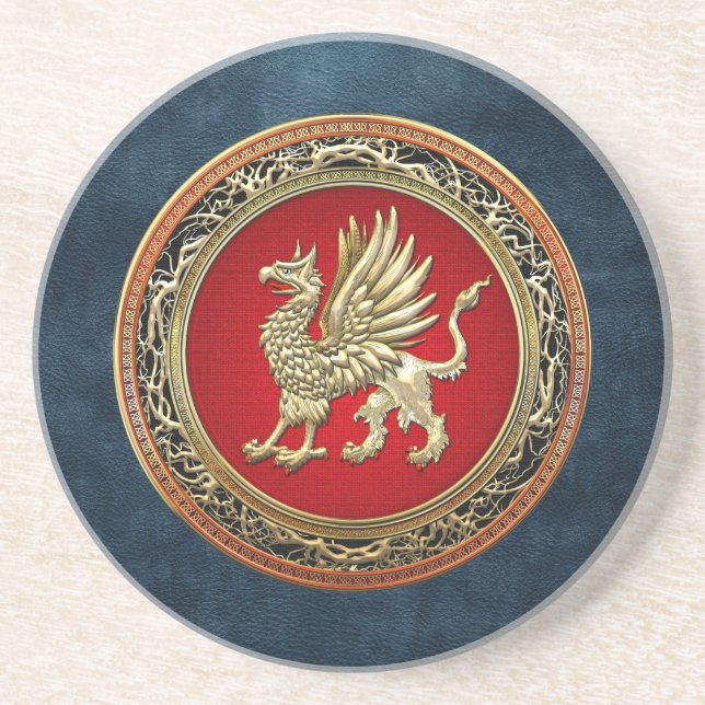 [200] Sacred Gold Griffin Coaster (Front)