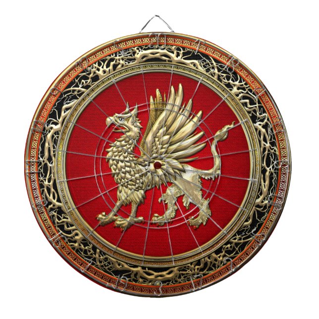 [200] Sacred Gold Griffin Dartboard (Front)