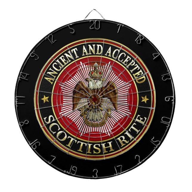 [200] Scottish Rite Double-headed Eagle Dartboard (Front)