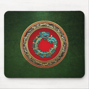 [200] Serpent God Quetzalcoatl [Jade] Mouse Pad