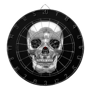 [200] Silver Human Skull Dartboard