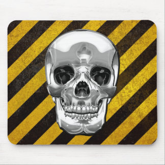 [200] Silver Human Skull Mouse Pad