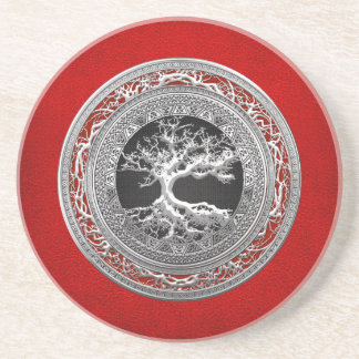 [200] Treasure Trove: Celtic Tree of Life [Silver] Coaster