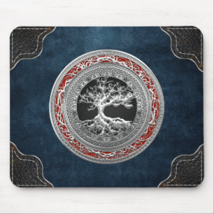 [200] Treasure Trove: Celtic Tree of Life [Silver] Mouse Pad