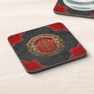 [200] Two Gold Ninurtas with Tree of Life Coaster