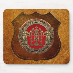 [200] Two Gold Ninurtas with Tree of Life Mouse Pad