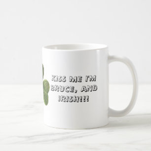 200px-Irish_clover, KISS ME I'M BRUCE, AND IRIS... Coffee Mug