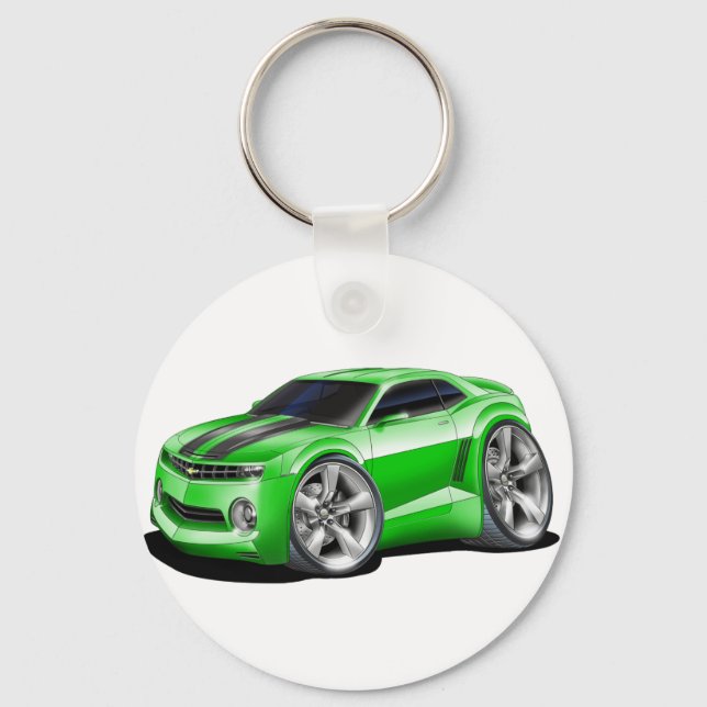 2010-11 Camaro Green-Black Car Keychain (Front)