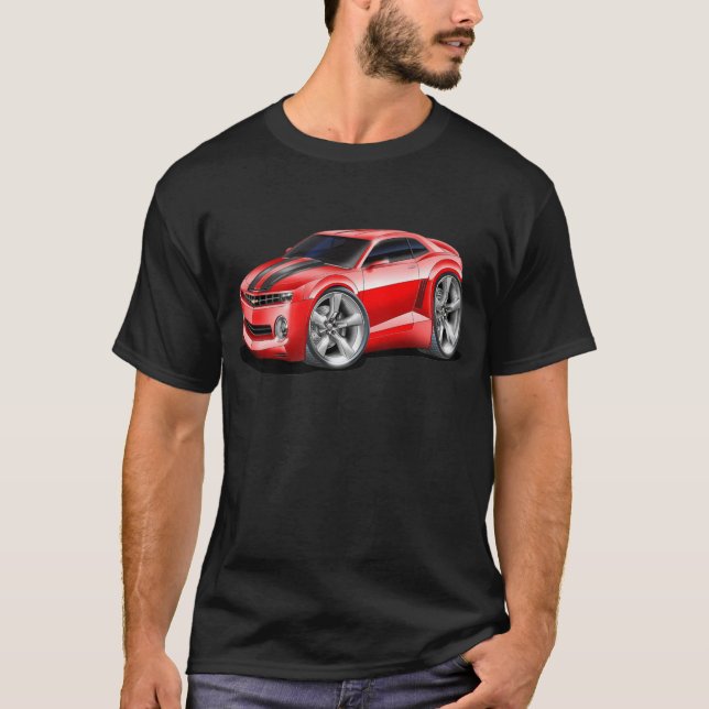 2010-11 Camaro Red-Black Car T-Shirt (Front)