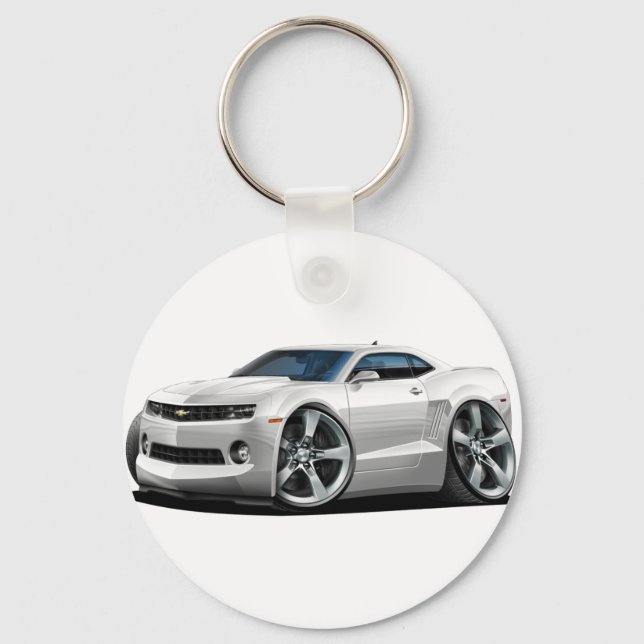 2010-12 Camaro White Car Keychain (Front)
