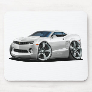 2010-12 Camaro White Car Mouse Pad