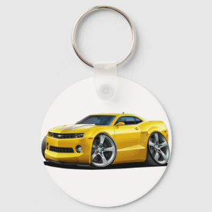 2010-12 Camaro Yellow-White Car Keychain