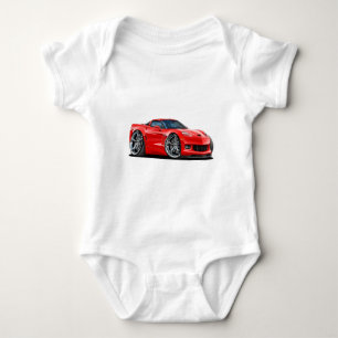 2010-12 Corvette Red Car Baby Bodysuit