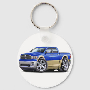 2010-12 Ram Dual Blue-Tan Truck Keychain