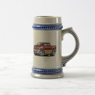 2010-12 Ram Dual Maroon-Tan Truck Beer Stein