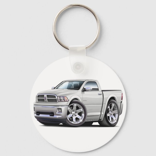 2010-12 Ram White Truck Keychain (Front)