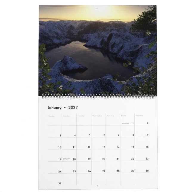 2010 3D Artwork Calendar (Jan 2027)