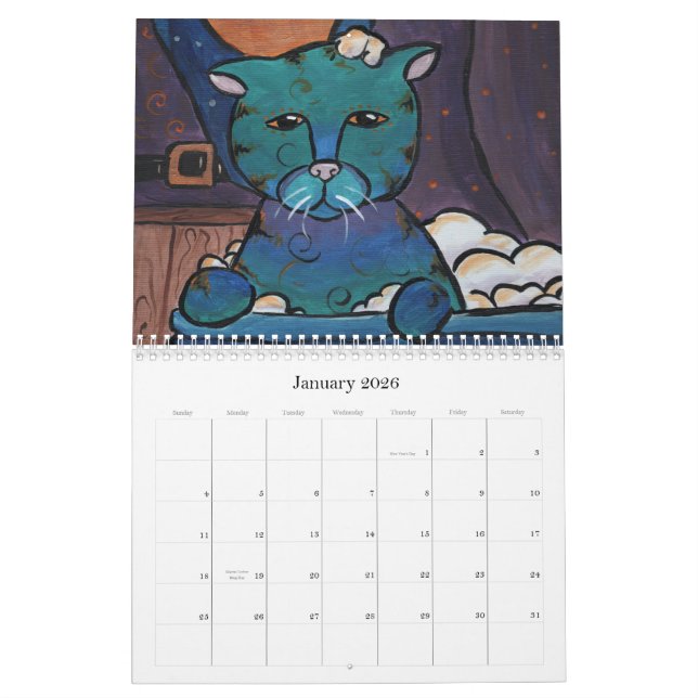 2010 Art Cats Calendar (Jan 2026)