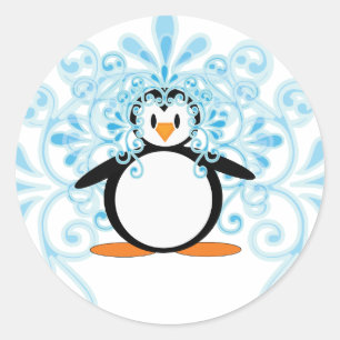 2010 Beautiful Bride Penguin Classic Round Sticker