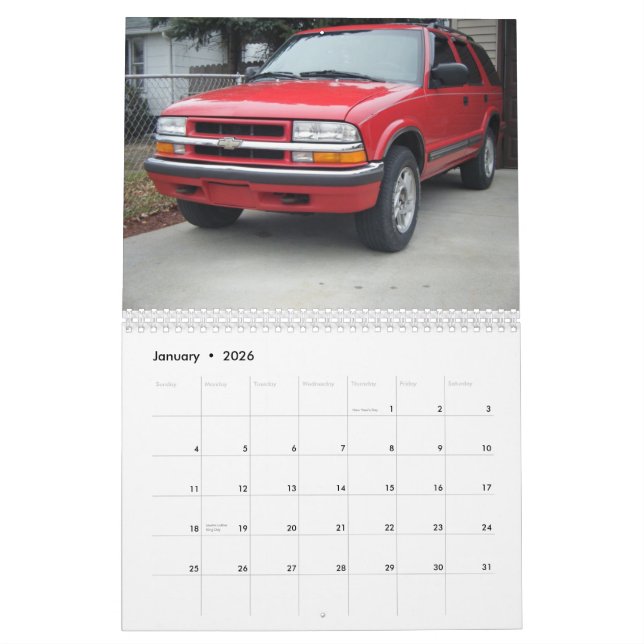 2010 Blazer Calender Calendar (Jan 2026)