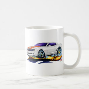 2010 Camaro White-Orange Car Coffee Mug