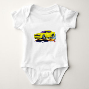 2010 Camaro Yellow Car Baby Bodysuit