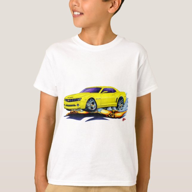 2010 Camaro Yellow Car T-Shirt (Front)