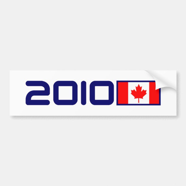 2010 Canada FLAG Bumper Sticker (Front)
