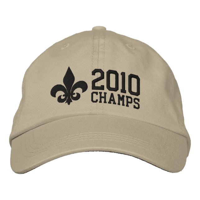 2010 Champs Fleur De Lis NOLA Embroidered Hat (Front)