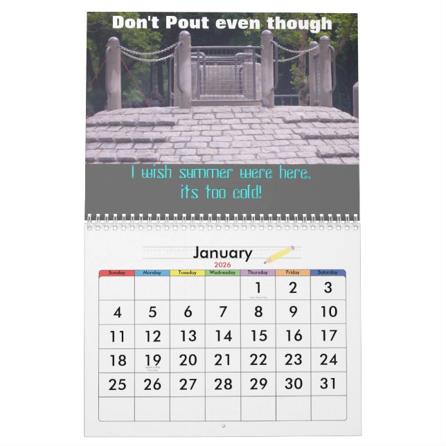 2010 Don't Pout - Humourous for Kids! Calendar (Jan 2026)