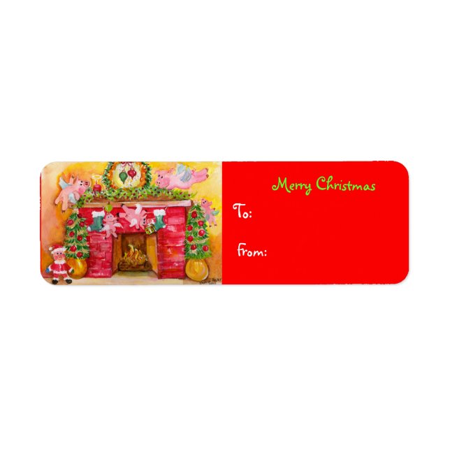 2010 Flying Pigs Decorate Gift  Labels (Front)