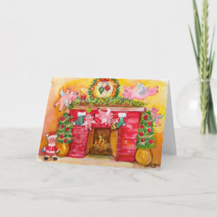 2010 Flying Pigs Decorate Hearth & Home Holiday Card