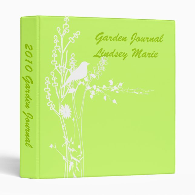 2010 Garden Journal binders (Front/Spine)