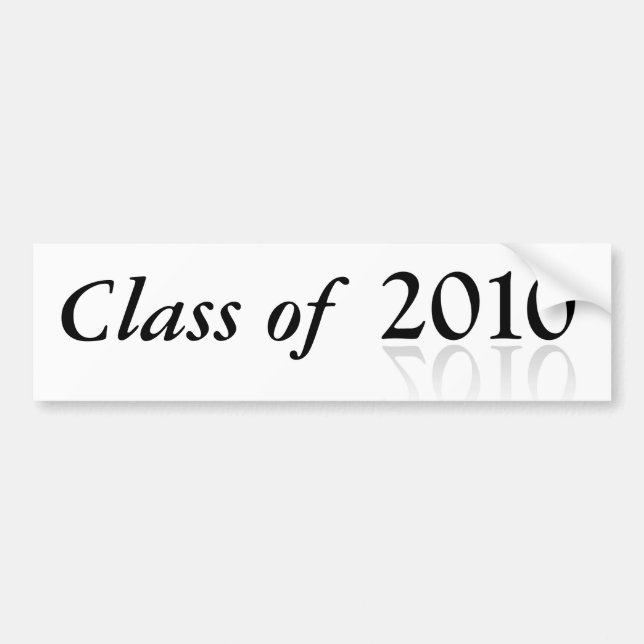 2010 Graduation bumper sticker Class of 2010 -w (Front)