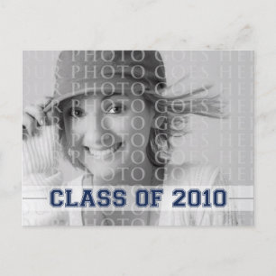 2010 Graduation Invitation Blue Announcement