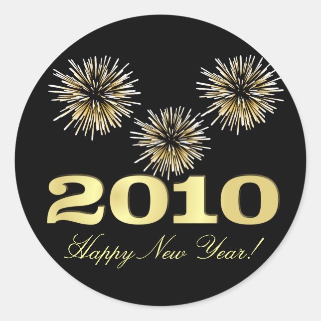 2010 Happy New Year Sticker Labels (Front)