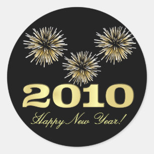 2010 Happy New Year Sticker Labels