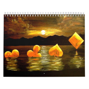 2010 POKER ART CASINO DECOR CALENDAR