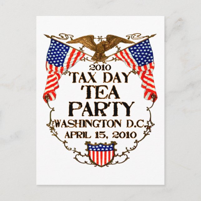 2010 Tax Day Tea Party Invitation Postcard (Front)