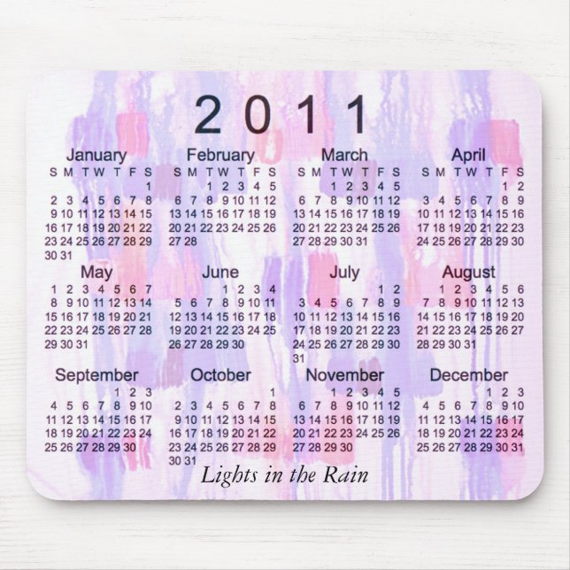 2011 Abstract Calendar Mouse Pad (Front)