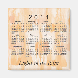 2011 Abstract Mini Calendar Magnet