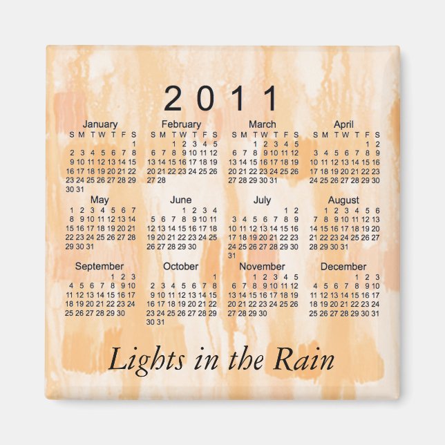 2011 Abstract Mini Calendar Magnet (Front)