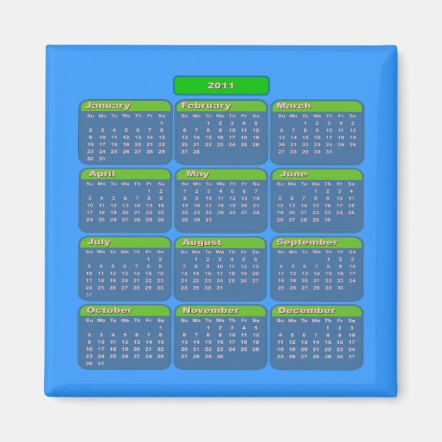 2011 Calendar Magnet (Front)