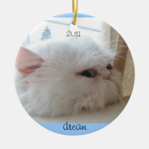 2011 Christmas Kitty Dream Ceramic Ornament