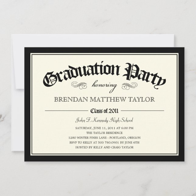 2011 Diploma Graduation Party Invitation (Front)