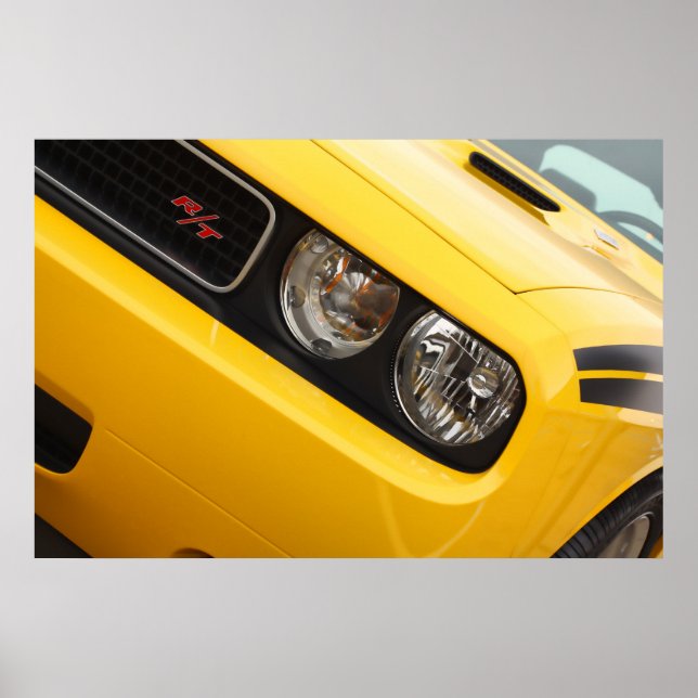 2011 Dodge Challenger R/T Yellow Poster (Front)