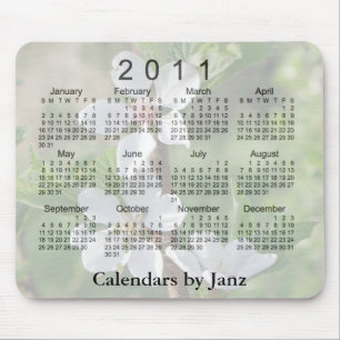 2011 Floral Calendar Mouse Pad