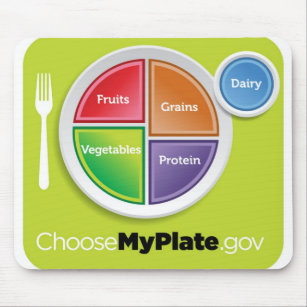 2011 Food Pyramid Choose My Plate mousepad